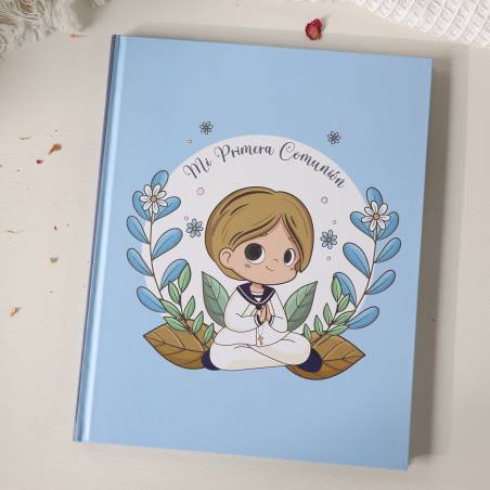 Libro de firmas y álbum de fotos comunión niño - Libros Comunión Firmas y Huellas