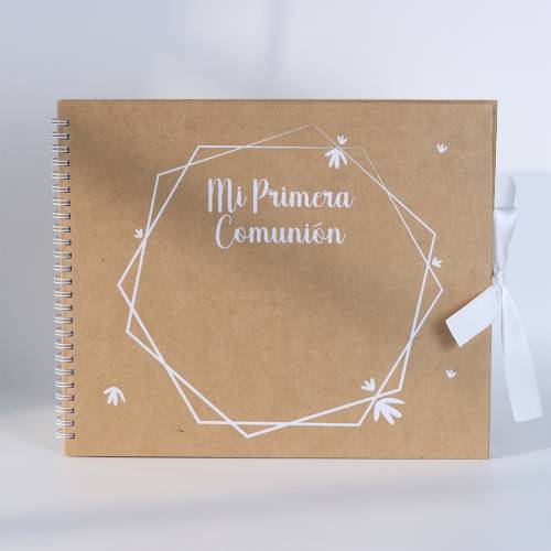 Libro de Firmas Primera Comunión Unisex Kraft 28x23 cm, Decoración figura - Libros Comunión Firmas y Huellas