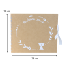 Libro de Firmas Primera Comunión Unisex Kraft 28x23 cm, Decoración cáliz - Libros Comunión Firmas y Huellas