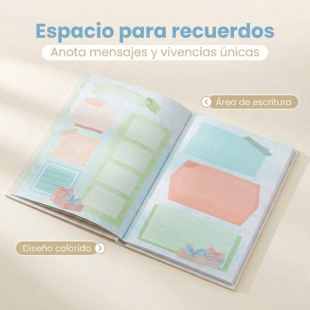 Libro de Firmas Primera Comunión Niña, Tapa Dura,  28,8 x 24 cm - Libros Comunión Firmas y Huellas