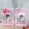 Bolsa de Papel Primera Comunión Niña Rosa con Lazo y Asas - Detalles para comunión