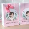 Bolsa de Papel Primera Comunión Niña Rosa con Lazo y Asas - Detalles para comunión