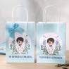 Bolsa de Papel Primera Comunión Niño Azul con Lazo y Asas