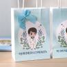 Bolsa de Papel Primera Comunión Niño Azul con Lazo y Asas - Detalles para comunión
