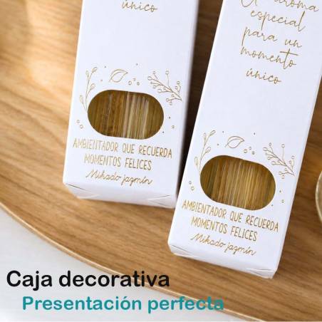 Ambientador Mikado Jazmín 40 ml con Caja Decorativa Recuerdo de boda - Inicio