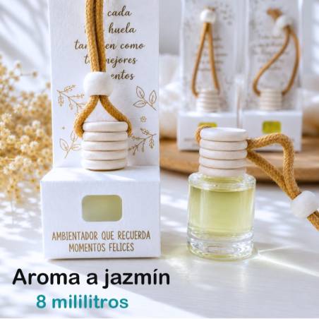 Ambientador de Coche Jazmín 8 ml para Comunión Detalles para invitados - Detalles para comunión