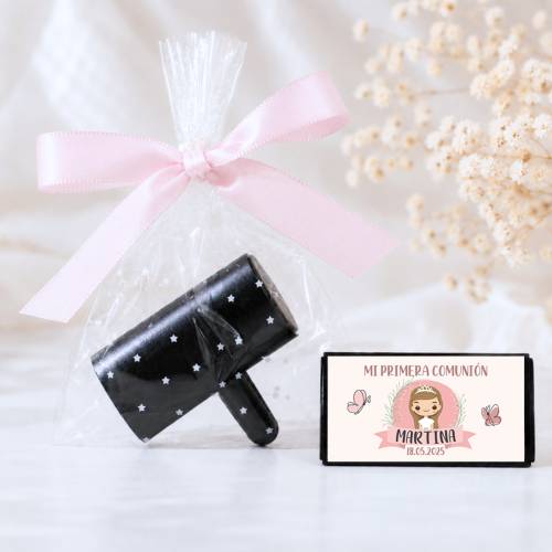 Ambientador de Coche Personalizado para Comunión "Modelo Mariposa" - Detalles personalizados para Comunión