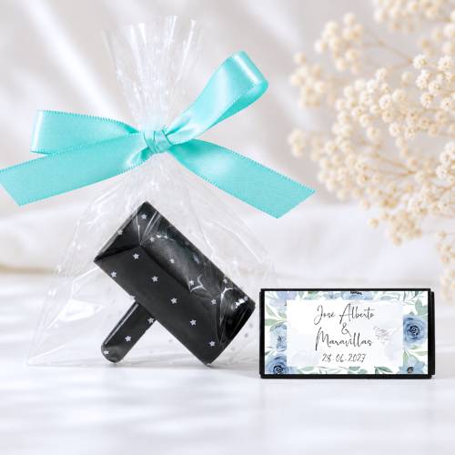 Ambientador de Coche Personalizado para Boda "Modelo Azul" - Detalles personalizados para Boda