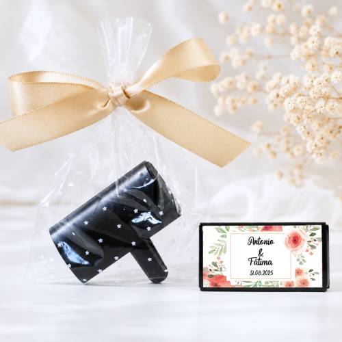 Ambientador de Coche Personalizado para Boda "Modelo Amapola" - Detalles personalizados para Boda