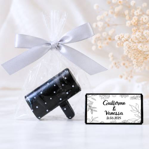 Ambientador de Coche Personalizado para Boda "Modelo Líneas" - Detalles personalizados para Boda