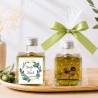Aceite de Oliva Personalizado para Boda "Modelo Selva" Botella Cuadrada 100 ml - Aceite de oliva personalizado boda