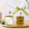 Aceite de Oliva Personalizado para Boda "Milo" Botella Cuadrada 100 ml - Aceite de oliva personalizado boda