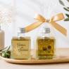 Aceite de Oliva Personalizado para Boda "Bodas de Oro" Botella Cuadrada 100 ml - Aceite de oliva personalizado boda