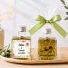 Aceite de Oliva Personalizado para Boda "Amapola" Botella Cuadrada 100 ml - Aceite de oliva personalizado boda