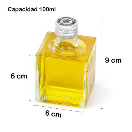 Aceite de Oliva Personalizado para Bautizo "Modelo Valentina" Botella Cuadrada 100 ml - Inicio