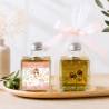 Aceite de Oliva Personalizado para Comunión "Flores" Botella Cuadrada 100 ml - Aceite de oliva personalizado comunión