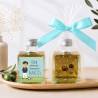 Aceite de Oliva Personalizado para Comunión "Marcos Fútbol" Botella Cuadrada 100 ml - Aceite de oliva personalizado comunión