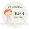 Pegatina personalizada bautizo "Modelo Bebé Niño" - Pegatinas Y Etiquetas Personalizadas Bautizo