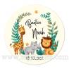 Pegatina personalizada bautizo "Modelo Selva" - Pegatinas Y Etiquetas Personalizadas Bautizo