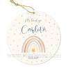 Etiqueta personalizada bautizo "Arcoíris" - Pegatinas Y Etiquetas Personalizadas Bautizo