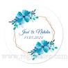 Pegatina personalizada boda "Modelo Azul" - Pegatinas Y Etiquetas Personalizadas boda