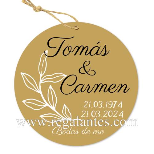 Etiqueta personalizada boda "Bodas de Oro" - Pegatinas Y Etiquetas Personalizadas boda