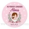 Pegatina personalizada comunión "Modelo Laura" - Pegatinas Y Etiquetas Personalizadas Comunión