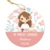 Etiqueta personalizada comunión "Modelo Flores" - Pegatinas Y Etiquetas Personalizadas Comunión