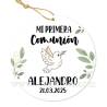 Etiqueta personalizada comunión "Modelo Paloma" - Pegatinas Y Etiquetas Personalizadas Comunión