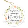 Etiqueta personalizada comunión "Modelo Primavera" - Pegatinas Y Etiquetas Personalizadas Comunión