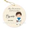Etiqueta personalizada comunión "Modelo Beige Niño" - Pegatinas Y Etiquetas Personalizadas Comunión