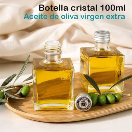 Aceite de Oliva Virgen Extra para Boda - Botella Cuadrada 100 ml - Inicio