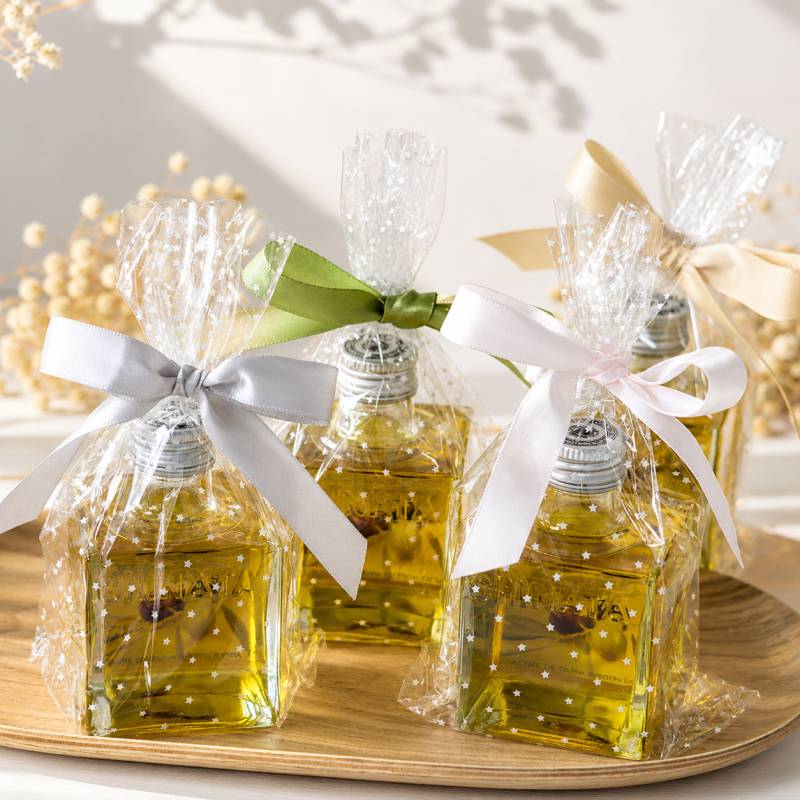 Aceite de Oliva Virgen Extra para Boda - Botella Cuadrada 100 ml - Inicio