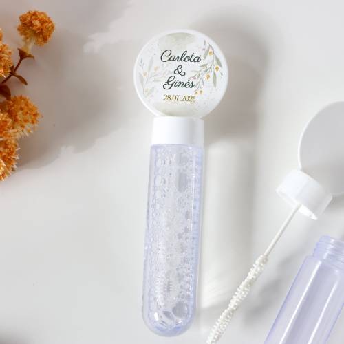 Pack 24 Pomperos personalizados boda con pegatina "Armonia" Detalles para boda - Juegos personalizados de boda