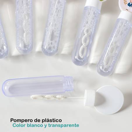 Pack 24 Pomperos personalizados bautizo con pegatina "Valentina" Detalles para bautizo - Juegos personalizados de bautizo