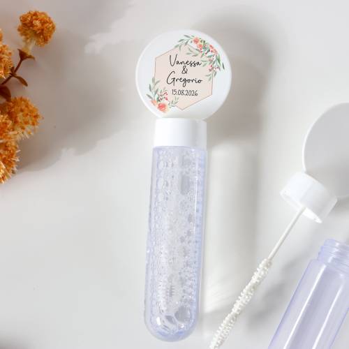 24 Pomperos personalizados boda con pegatina "Toscana" Detalles para boda - Juegos personalizados de boda
