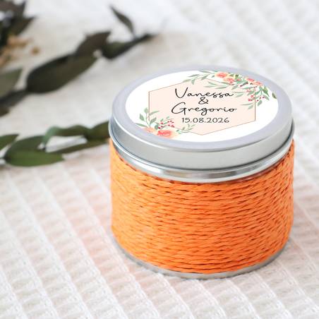 Vela personalizada boda aromática "Toscana" detalles boda - Velas personalizadas boda