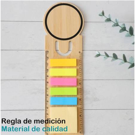 Marcapáginas de madera con notas y regla Detalle de comunión - Detalles comunión unisex