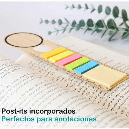 Marcapáginas de madera con notas y regla Detalle de comunión - Detalles comunión unisex