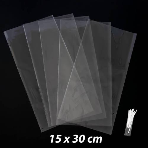 50 bolsas transparentes celofán 15x30cm - Envoltorio Regalo