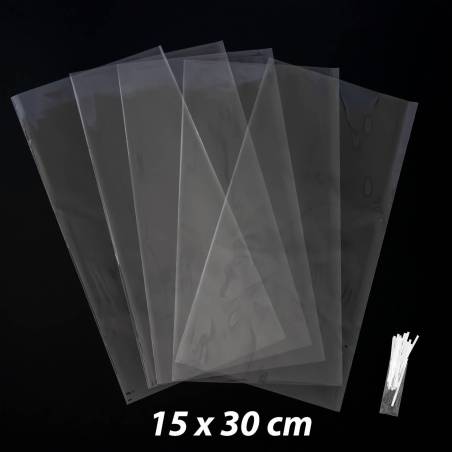 50 bolsas transparentes celofán 15x30cm - Envoltorio Regalo