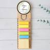 Marcapáginas personalizado de madera "Hojas" Detalles invitados boda - Marcapáginas personalizados para boda