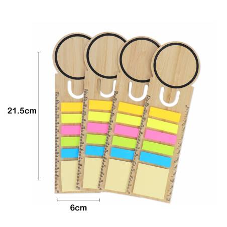 Marcapáginas de madera con notas y regla Detalle de comunión - Inicio