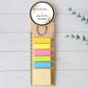 Marcapáginas personalizado de madera "Magnolia" Detalles invitados boda - Marcapáginas personalizados para boda