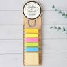 Marcapáginas personalizado de madera "Silvestre" Detalles invitados boda - Marcapáginas personalizados para boda