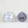 Llavero con abridor personalizado "Eucalipto" Detalles de boda - Llaveros Abrebotellas Personalizados Boda