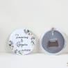 Llavero con abridor personalizado "Gardenia" Detalles de boda - Llaveros Abrebotellas Personalizados Boda