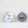Llavero con abridor personalizado "Hojas" Detalles de boda - Llaveros Abrebotellas Personalizados Boda