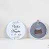 Llavero con abridor personalizado "Marfil" Detalles de boda - Llaveros Abrebotellas Personalizados Boda