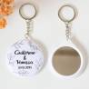 Llavero con espejo personalizado "Líneas" Detalles boda - Llaveros Espejos Personalizados Boda